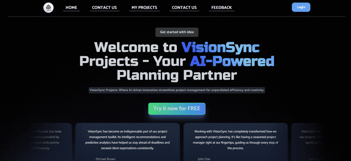 VisionSync project screenshot